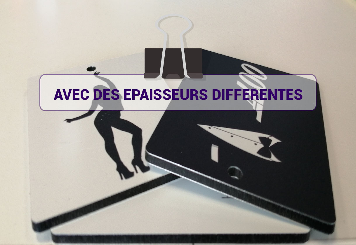 avec des epaisseurs differentes